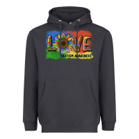 Smoke sunflower love autism awareness Heavyweight Hoodie - BarkalooDesign