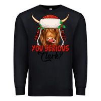 Black you serious clark highland cow Premium Sweatshirt - Jasminsmagicworld