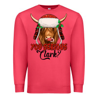 You Serious Clark Highland Cow Premium Sweatshirt | Teevron