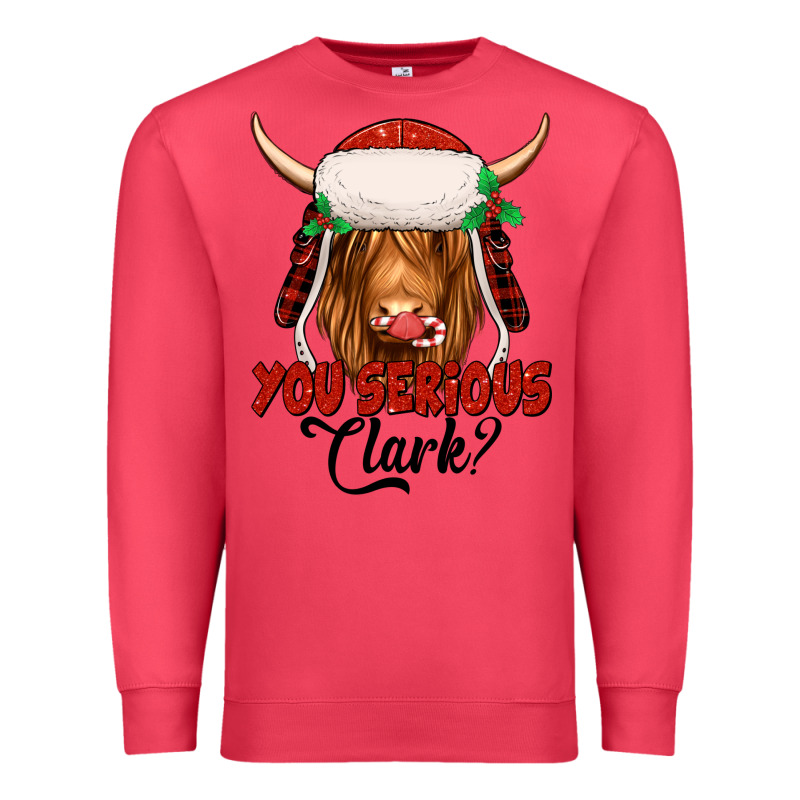 You Serious Clark Highland Cow Premium Sweatshirt by Jasminsmagicworld | Teevron