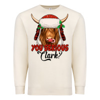 Sandshell you serious clark highland cow Premium Sweatshirt - Jasminsmagicworld