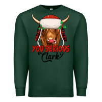 Sports Green you serious clark highland cow Premium Sweatshirt - Jasminsmagicworld