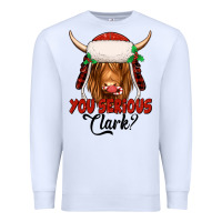 White you serious clark highland cow Premium Sweatshirt - Jasminsmagicworld