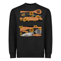 Black custom name kitchen tools Heavyweight Sweatshirt - MaliasSmallBusiness