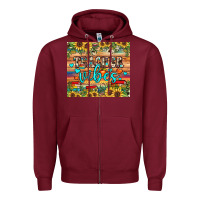 Burgundy teacher vibes Zipper Hoodie - JahusDesignShop
