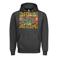 Charcoal Heather teacher vibes Zipper Hoodie - JahusDesignShop