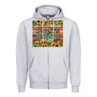 Heather Grey teacher vibes Zipper Hoodie - JahusDesignShop