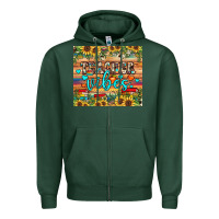 Sports Green teacher vibes Zipper Hoodie - JahusDesignShop