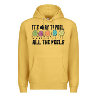 Antique Gold ıt's okay to feel all the feels Premium Hoodie - MaliasSmallBusiness