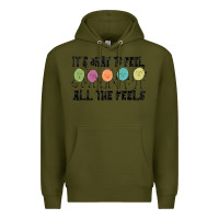 Army Green ıt's okay to feel all the feels Premium Hoodie - MaliasSmallBusiness
