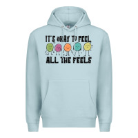 Blue Mist ıt's okay to feel all the feels Premium Hoodie - MaliasSmallBusiness