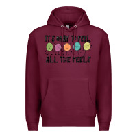 Burgundy ıt's okay to feel all the feels Premium Hoodie - MaliasSmallBusiness