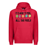Cardinal ıt's okay to feel all the feels Premium Hoodie - MaliasSmallBusiness