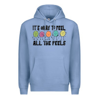 Colony Blue ıt's okay to feel all the feels Premium Hoodie - MaliasSmallBusiness