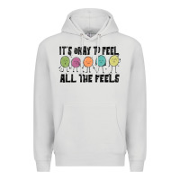 Dove Grey ıt's okay to feel all the feels Premium Hoodie - MaliasSmallBusiness