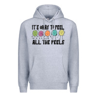 Heather Grey ıt's okay to feel all the feels Premium Hoodie - MaliasSmallBusiness