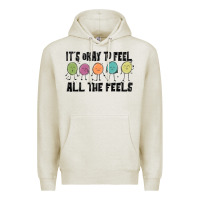 Oatmeal Heather ıt's okay to feel all the feels Premium Hoodie - MaliasSmallBusiness