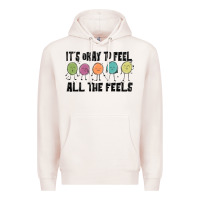 Pale Pink ıt's okay to feel all the feels Premium Hoodie - MaliasSmallBusiness