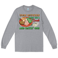 Heather Grey torn between lookin like a snack and eatin one Long Sleeve Tee - FaDigitalArtStudio