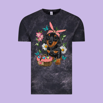 Vintage Tee Easter Dachshund