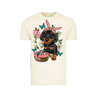 Vintage Arctic Easter Dachshund Vintage Tee - RanaPortraitStore