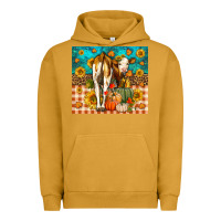 Pigment Peanut Butter Western Fall Heifer Urban Hoodie - LillyAllenDesigns