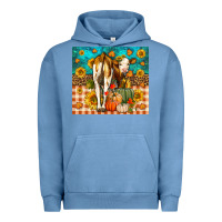 Pigment Pebble Blue Western Fall Heifer Urban Hoodie - LillyAllenDesigns