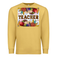 Antique Gold Western Teacher Premium Sweatshirt - LillyAllenDesigns