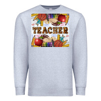 Heather Grey Western Teacher Premium Sweatshirt - LillyAllenDesigns