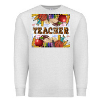 Oatmeal Heather Western Teacher Premium Sweatshirt - LillyAllenDesigns