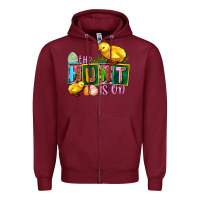 Burgundy the hunt is on Zipper Hoodie - AdoDesignShop