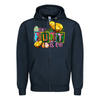 Navy the hunt is on Zipper Hoodie - AdoDesignShop