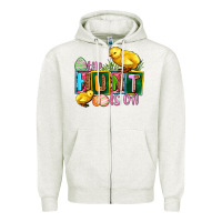 Oatmeal Heather the hunt is on Zipper Hoodie - AdoDesignShop