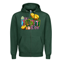 Sports Green the hunt is on Zipper Hoodie - AdoDesignShop