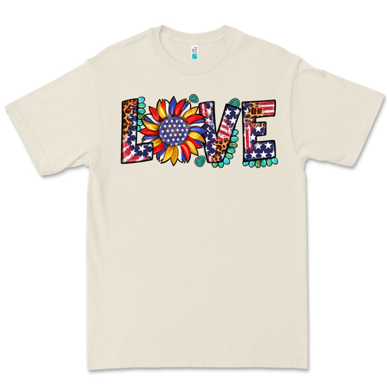 Love Sunflower Usa Flag Leopard Premium Tee by Artiststas | Teevron