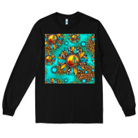 Black western sunset sunflowers seamless pattern Long Sleeve Tee - HRA Design Shop