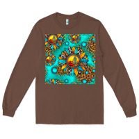 Chestnut western sunset sunflowers seamless pattern Long Sleeve Tee - HRA Design Shop