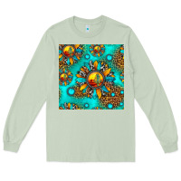 Matcha western sunset sunflowers seamless pattern Long Sleeve Tee - HRA Design Shop