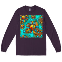 Plum western sunset sunflowers seamless pattern Long Sleeve Tee - HRA Design Shop