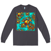 Smoke western sunset sunflowers seamless pattern Long Sleeve Tee - HRA Design Shop