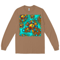 Toasted Coconut western sunset sunflowers seamless pattern Long Sleeve Tee - HRA Design Shop