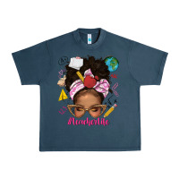 Midnight Navy afro messy bun teacherlife Urban Heavy Tee - texasbilliewilder