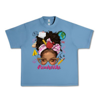 Pebble Blue afro messy bun teacherlife Urban Heavy Tee - texasbilliewilder