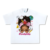 White afro messy bun teacherlife Urban Heavy Tee - texasbilliewilder