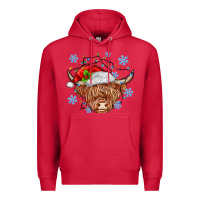 Cardinal christmas cow Premium Hoodie - MaliasSmallBusiness