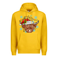 Lemon christmas cow Premium Hoodie - MaliasSmallBusiness