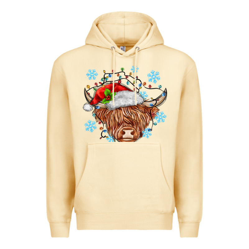 Christmas Cow Premium Hoodie by MaliasSmallBusiness | Teevron