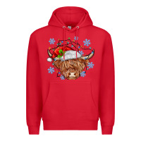 Red christmas cow Premium Hoodie - MaliasSmallBusiness