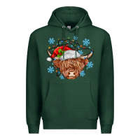 Sports Green christmas cow Premium Hoodie - MaliasSmallBusiness