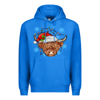 True Royal christmas cow Premium Hoodie - MaliasSmallBusiness